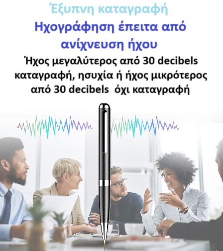 Καταγραφικό συνομιλιών σε στυλό Q96 8GB